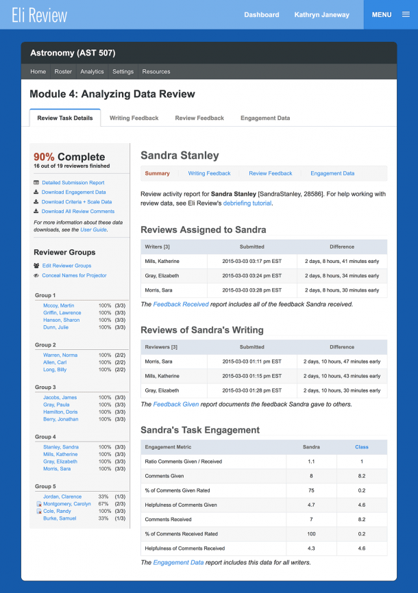Review Tasks - Eli Review