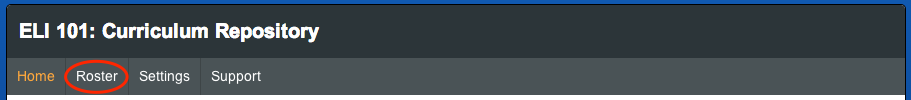 You'll find the Roster link in the navigation bar under the course name.