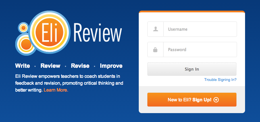 Eli Review saves you time, makes teaching easier, and delivers powerful data about learning and improvement.
